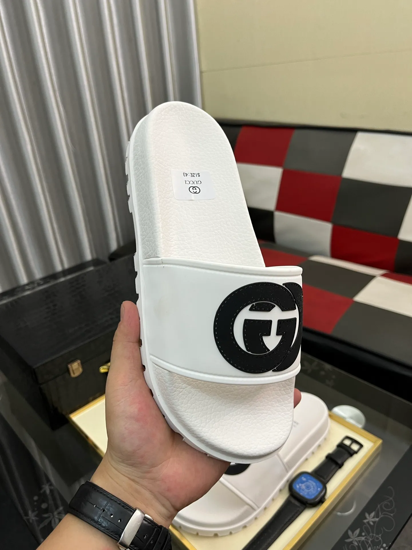 Men's men's shoes💰260⌚️⌚️ＧＵＣＣＩ.Gucci.Official website 1:1 popular slippers hot sale! Original original material 🩴 SIZE: 38-46 (45.46 non-refundable)